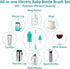 Electric Bottle Brush Cleaner, Portable Rechargeable Baby Bottle Cleaner Kit for Travel with Silicone Nipple & Straw