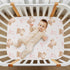 KICPOAY 39 27 Fitted Crib Sheets Animal Bear Pink Ribbon Bow Stretchy Portable Playard Sheets for Baby Toddler
