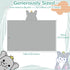(0-5 HECCEI Toddler Hooded Bath Towel Large Plush Baby Bath Wrap Adorable Grey Elephant Design Ultra Soft Absorbent