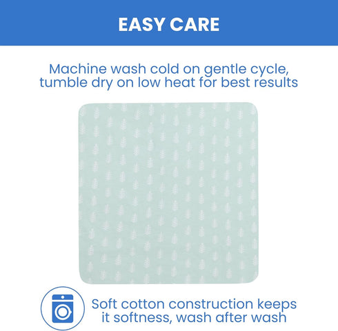 100% 30x40 Inches (Pack 2), Delta Children Organic Jersey Cotton Baby Receiving Blankets for Girls and Boys - GOTS