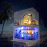DIY Miniature Dollhouse Kit - Tiny House with Furniture and Dust Proof, 1:24 Scale Beachside Bungalow