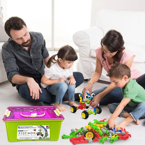 3 4 5 6 7 8 Kids,180 Huaker Stem Building Toys for Year Old Boys Girls Pieces Building Blocks Educational Learning Toys