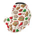 foixnub Baby Car Seat Canopy Covers Gingerbread Man Candy Cane Christmas Cookies Nursing Breastfeeding Cover Multi-use