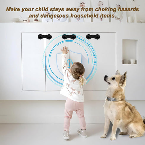 Locks-(10-Pack) Child Proof Cabinet - Child Locks For Cabinets And Drawers,Easy To Install (No Drilling) For Drawers