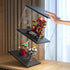 Acrylic Display Case for Collectibles - Clear Acrylic Box for Action Figures, Dolls, Lighted Trophy (Black-Solid Yellow)