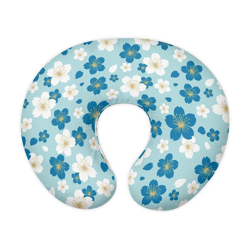 UOQFHHM Blue & White Flowers Nursing Pillowcase for Boys Girls Durable Cozy Skin-Friendly