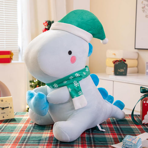 12 Inch) SQEQE Dinosaur Plush Pillow, Cute Loving Stuffed Dinosaur with Heart, Christmas Stuffed Animal Plush Toys Gift