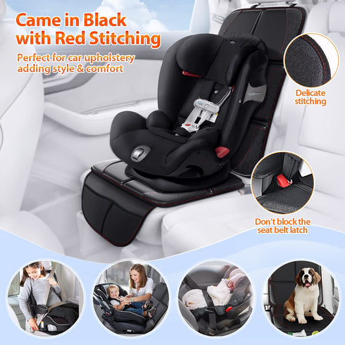 2 Pack, 600D Gimars Car Seat Protector, Waterproof Fabric Carseat Protector Car Seat Cover for Child Car Seat