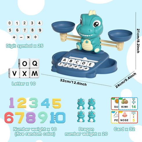 Counting 3 4 5 6 7 5-7 3-5 HOPEEYE Dinosaur Kindergarten Preschool Learning Activities Math Matching Letter Toys