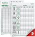 SWOOC Games - 5 Big Laminated Yardzee & Farkle Score Cards with Rules - Jumbo Score Sheet for Outdoor Dice Games