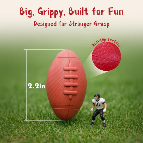 6 Colors Unbreakable Football Jumbo Crayons, Big Egg Crayons for Toddlers and Babies, Non-Toxic, Easy Grip for Small