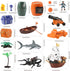 Playset 50 Set 2 3 4 5 6 Pirate Action Figures with Boat, Treasure Chest, Cannons, Shark, Pirate Ship Toys-Pirate Toy