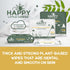 50 Count Happy Little Camper Natural Flushable Wipes - Hypoallergenic & Chlorine-Free Wet Wipes with Aloe Vera