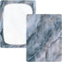 Bseiialft 52 28 Marbled Gray Blue Crib Sheets for Boys Girls Soft and Breathable Cotton Baby Sheets for Standard Crib