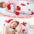 30'' Auspicious beginning Giant Mushroom Cow Plush Stuffed Animal-Cute Mushroom Cow Plush Body Pillow Plushies, Large