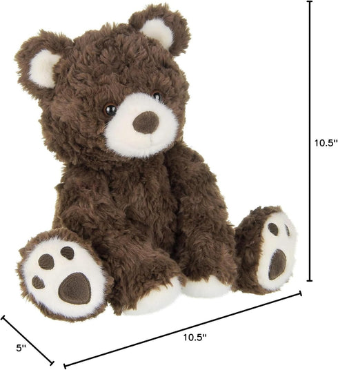 10.5" Bearington Clancy Teddy Bear Stuffed Animal - Soft and Cuddly Stuffed Bear Plush with Weighted Bean Bag Bottom