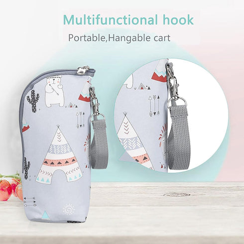 Rhinoon Baby Bottle Insulation Bag, Infant Bottle Storage Bag, Oxford Cloth Waterproof Nursing Feeding Bottle Tote