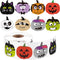 Censen 600 Pieces Halloween Stickers - 1.5 Inch Pumpkin Character Roll Stickers, 8 Designs for Kids Party Decoration