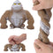 Brown Stretchy Gorilla Fidget Toy, Heavy Duty Sand-Filled Rubber Monkey Squishy, Stress