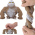 Brown Stretchy Gorilla Fidget Toy, Heavy Duty Sand-Filled Rubber Monkey Squishy, Stress