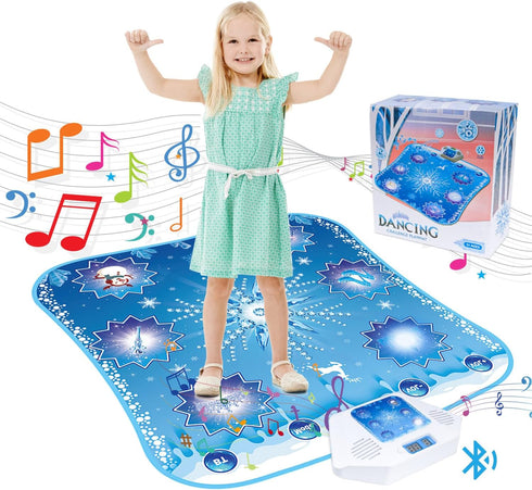 Frozen Toys Dance Mat for Girls - Electronic Dance Mat with Wireless Bluetooth, Light Up LED Musical Mat