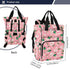SUABO Backpack White Flowers Green Ladybugs Pattern Baby Diaper Bag Large Bag Waterproof Travel Diaper Bags for Moms