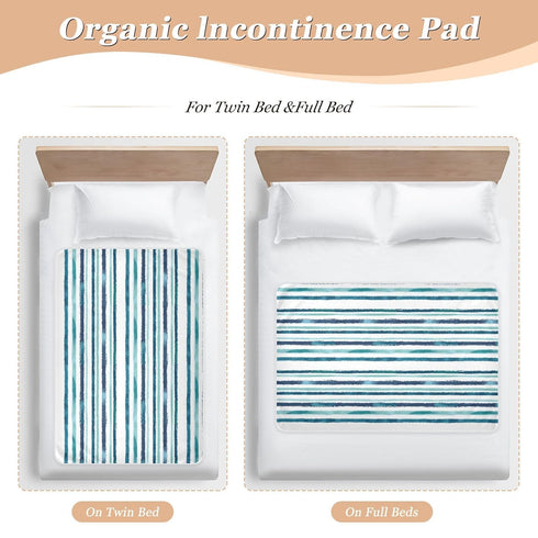 siphylline 52" 34" Watercolor Stripes Extra Large Resuable Changing Pad Covers Highly Absorbent Diaper Changing Mat