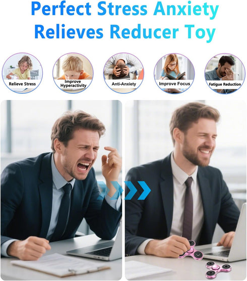 ATESSON Fidget Spinner Toy - Ultra Durable Stainless Steel Bearing - High Speed Hand Spinner for Stress Relief