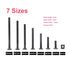 cSeao 100pcs M6 20/30/40/50/60/70/80mm Baby Bed Crib Screws Black Hex Socket Cap Barrel Screws to Build Crib Furniture