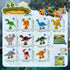 20Pcs Dinochez Dinosaur Chess Game, Dinosaur Stones & Portable Storage Bag, Strategy Board Games for Family Games