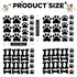 76 Pieces Dog Paw Decal Stickers, Removable Vinyl Wall Sticker Decoration for Nursery Bedroom Room Decor, Black