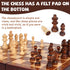 Set 15-Inch Set 2 Wooden Magnetic Chess Foldable Wooden Chess Board with Magnetic Pieces, Portable Travel Chess
