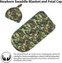 Broiteid Set Camo Green Newborn Swaddle Blanket Baby Stuff Baby Swaddling Blanket with Beanie Soft for Unisex Girls