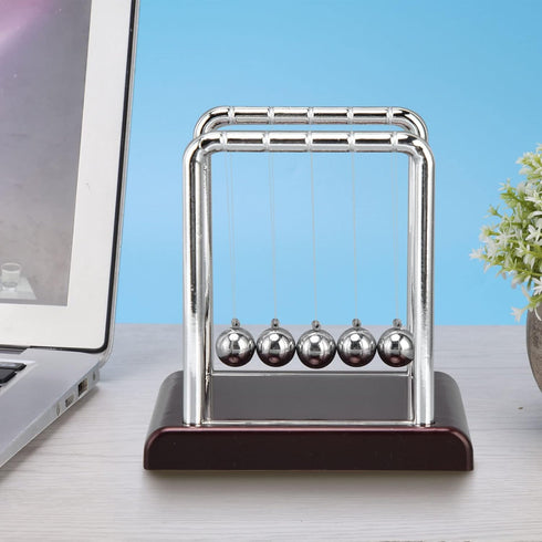 Estink Balance Pendulum Ball, Newton's Balance Balls Physics Science Metal Desktop Decoration Toy for Stress Relief