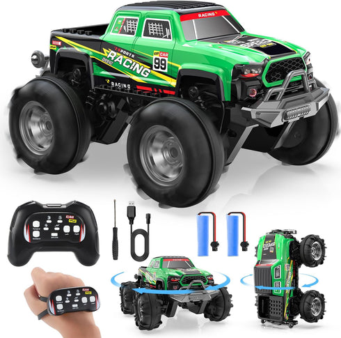 DEERC BG028 Amphibious RC Monster Truck/Boat, IPX7 Waterproof Remote Control Car W/Gesture