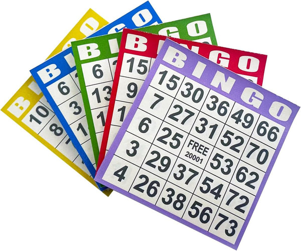 JUNWRROW Bingo Paper Game Cards - 500 Sheets (100 Books of 5