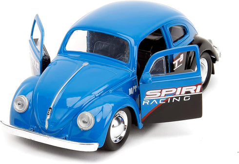 Punch Buggy 1:32 Scale 1959 Volkswagen Beetle Die-cast Car with Mini Gloves Accessory in Blue