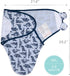 The Peanutshell Baby Swaddle Blankets - Set of 3, Soft Cotton Sleep Sack for Newborns, Blue Dinosaur