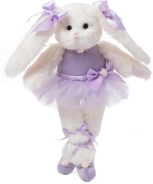 Bearington Collection Ballerina Stuffed Animal, Bunny Twirlina, Ballet Doll, Dance Recital Gifts for Girls, 12"