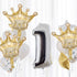 6 Pieces Jumbo Foil Crown Balloons - Large 40 Inches Gold Foil Helium Balloons for Birthday Wedding Party Decorations