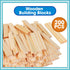Set 200-Piece Wooden Building Blocks - Plank Block Construction Toys, STEM Educational Wood Toy for Kids and Toddlers
