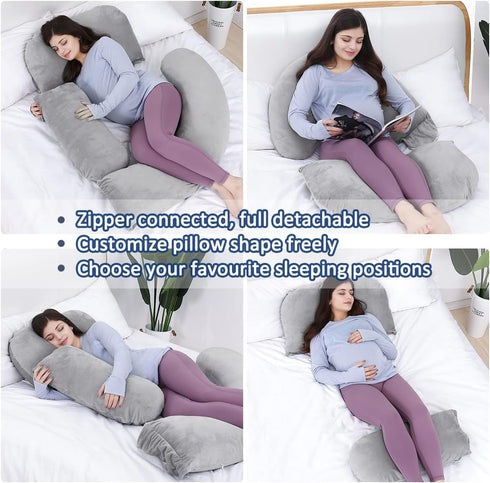 60in AS AWESLINGDetachable Maternity Pillow for Pregnant Women | Pregnancy Pillows for Sleeping | Extra Large Full Body
