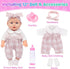 12" Playset 6 12 Inch Ecore Fun Baby Doll and Clothes Accessories - Pcs Doll with Pink Romper Outfit, Headband, Socks