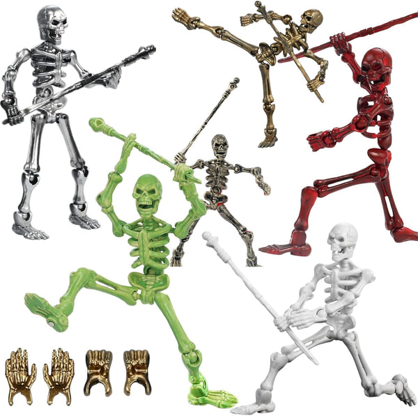 6 Pack T13 Action Figures Set, Skeleton Action Figure, Dummy 13, Titan