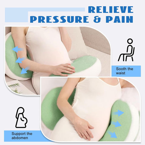 KGAUT Pregnancy Pillow for Pregnant Women, Memory Foam Pillow for Side Sleeper, Maternity Pillow Support for Back