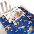 Set 3 Sets Set UOMNY Crib Bedding for Boys Piece Engineering Vehicle Baby Boy Crib Bedding with Baby Comforter Crib