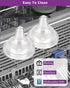Bottle,3m+,Size 4 Count Baby Bottle Nipple for Gulicola Natural Glass M Soft Silicone Nipples,Meudim Flow