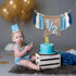 1/2 6 Birthday Boy Half Birthday Decorations High Chair Banner, Month Girl Tassel Wood Bead Highchair Garland Blue