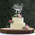 LINGTEER Happy 75th Birthday Silver Rhinestone Cake Topper - Cheers to 75 Years Old Anniversary Party Cake Centerpieces