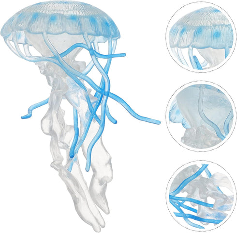 Zerodeko Plastic Jellyfish Toys, Realistic Sea Life Animals Figurines for Ocean Collection